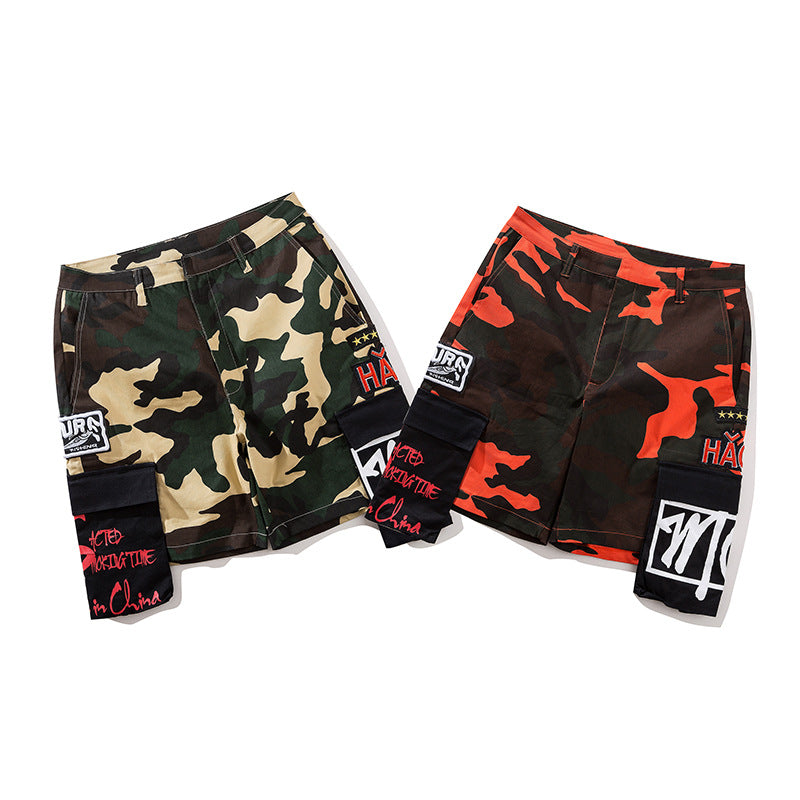 Monogrammed camouflage overalls in five-cent summer hiphop for men Angelwarriorfitness.com