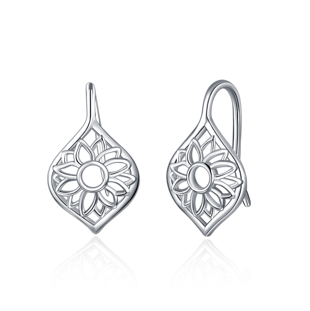 Flower Sterling Silver Earrings Jewelry for Women Teens Birthday Gifts Angelwarriorfitness.com