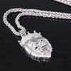Europe and the United States selling diamond crown lion hip-hop luminous necklaces men Unisex gold-plated hiphop luminous Pendant Angelwarriorfitness.com