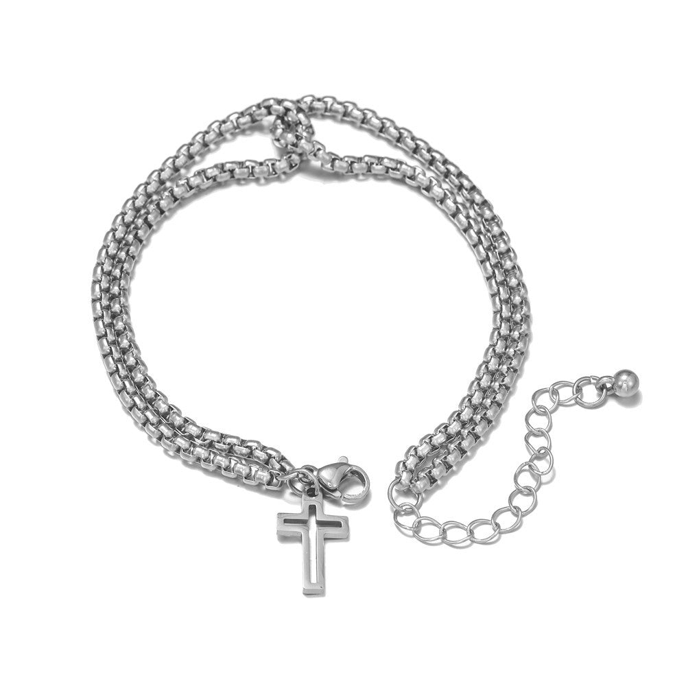 Mens Bangle Bracelets-Cross-braided  and roped Angelwarriorfitness.com