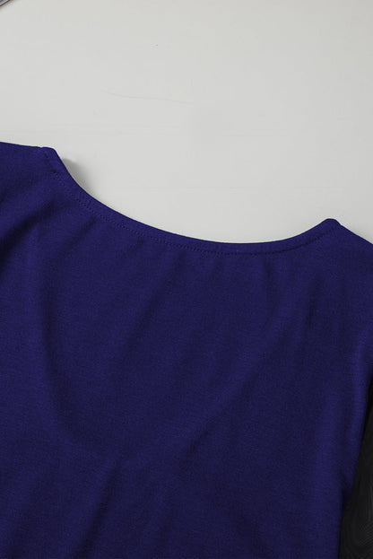 Mesh Puff Sleeve Top Angelwarriorfitness.com
