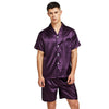 Men's Stain Silk Pajama Set Men Pajamas Silk Angelwarriorfitness.com