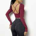Beauty back long sleeve yoga workout clothes Angelwarriorfitness.com