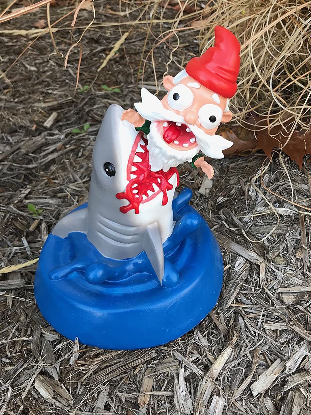 Shark Eating Dwarf Garden Art Deco Angelwarriorfitness.com