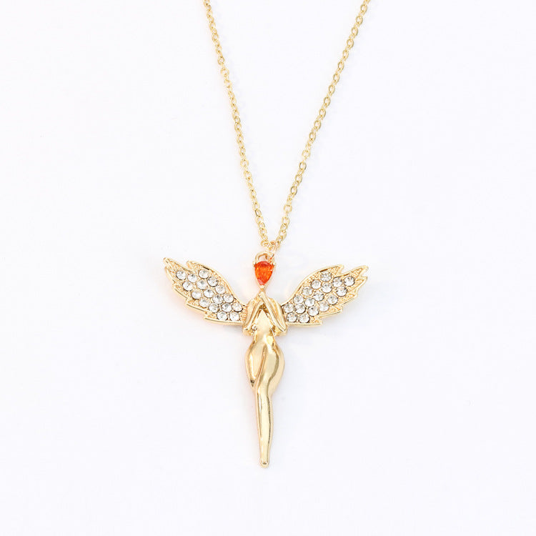 Fashion Simple Pendant Angel Wings Necklace Angelwarriorfitness.com