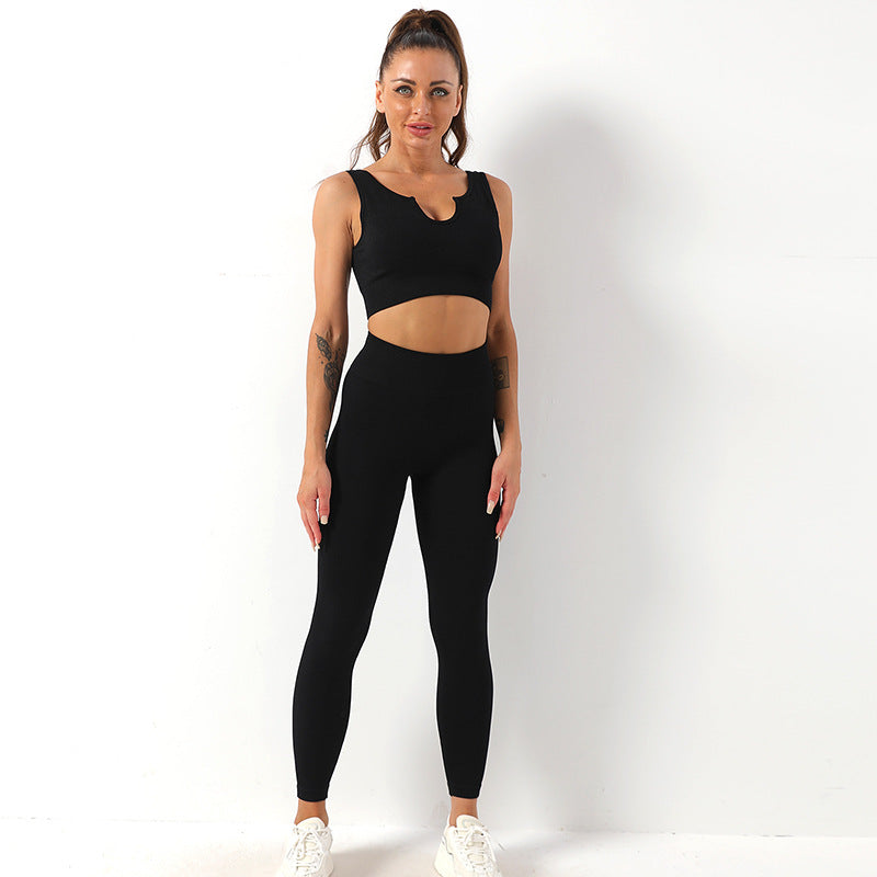 Yoga Suit Female Yoga Sportswear Bra Vest Hip Lift Trousers Angelwarriorfitness.com