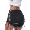 GOTHIC RIPPED MINI JEAN SHORTS Angelwarriorfitness.com