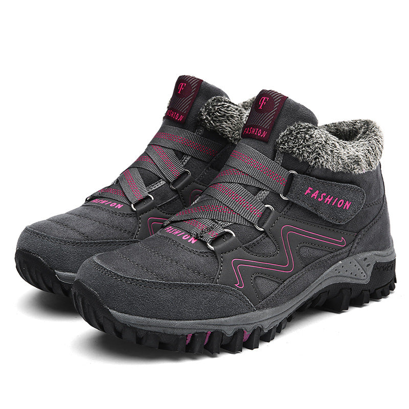 Outdoor Snow Plus Velvet Warm Women's Cotton Shoes Angelwarriorfitness.com