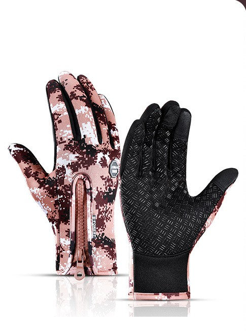 Winter Gloves Touch Screen Riding Motorcycle Sliding Waterproof Sports Gloves With Fleece Angelwarriorfitness.com