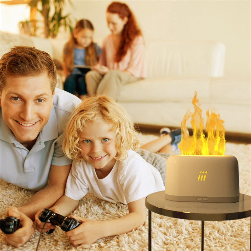 Flame Aroma Diffuser Air Humidifier Ultrasonic Cool Mist Maker Fogger Led Essential Oil Flame Lamp Difusor Angelwarriorfitness.com