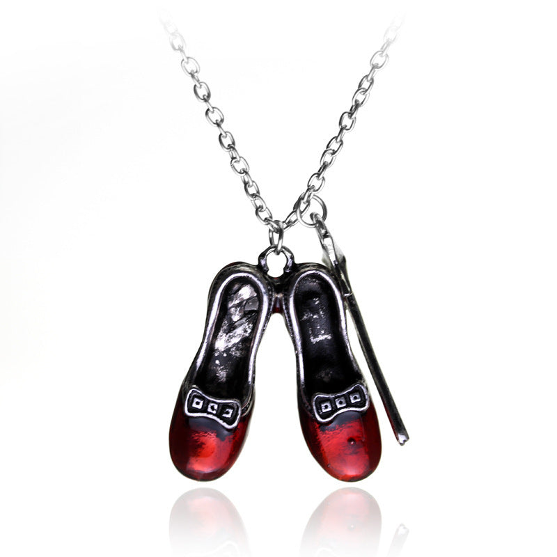 Blue Horn Keychain Brooch High Heels Necklace Angelwarriorfitness.com