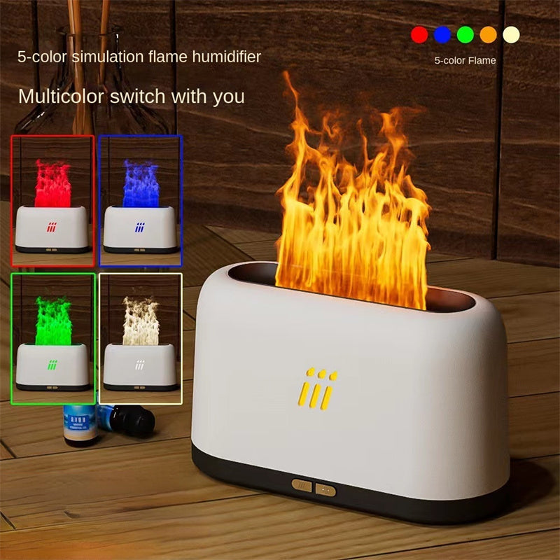 Flame Aroma Diffuser Air Humidifier Ultrasonic Cool Mist Maker Fogger Led Essential Oil Flame Lamp Difusor Angelwarriorfitness.com