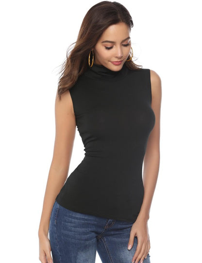 Fashion All-Match Casual Ladies High Neck Top Angelwarriorfitness.com