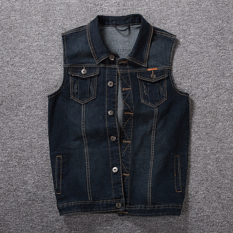 Plus size denim vest Angelwarriorfitness.com