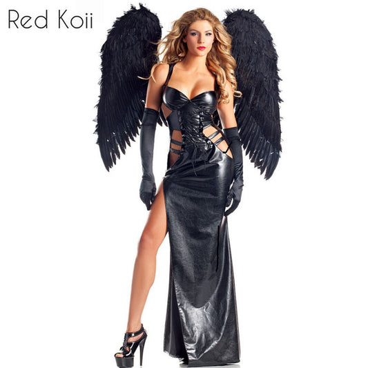PU Leather Evil Angel Cosplay Suit Size M Angelwarriorfitness.com