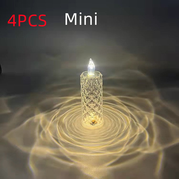 Romantic LED Rose Diamond Table Lamps For Bedroom Living Room Party Dinner Decor Creative Lights Angelwarriorfitness.com