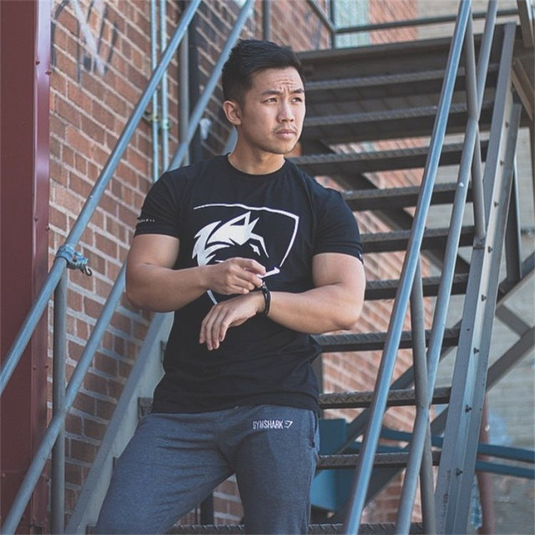 Muscle Fitness Brothers Summer Men's Sports Casual T-shirt Angelwarriorfitness.com