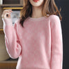Women's Round Neck Pullover Thickened Cashmere Sweater Angelwarriorfitness.com