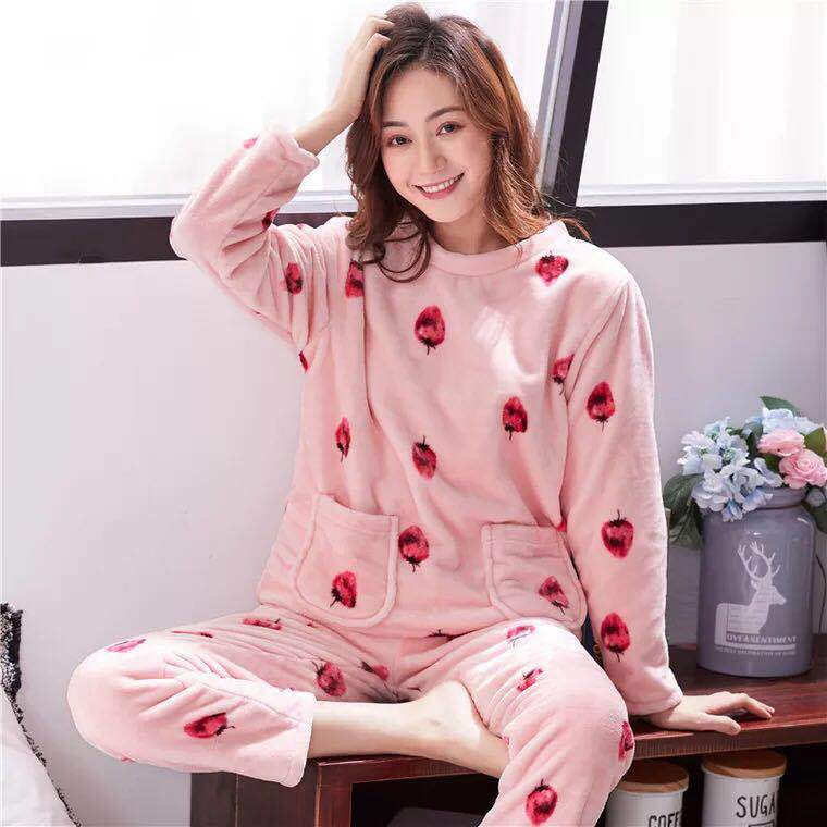 Coral fleece pajamas Angelwarriorfitness.com