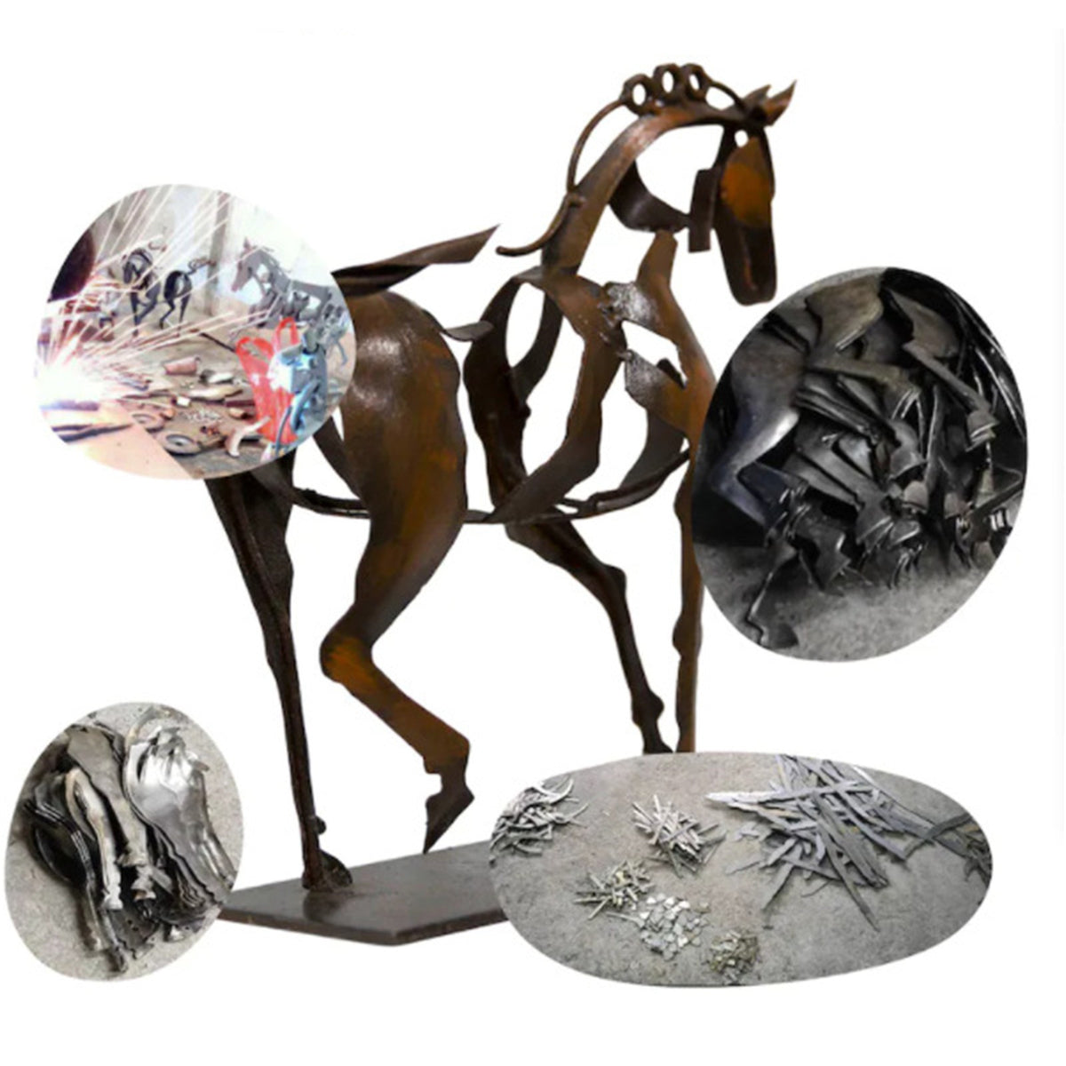 Statue Adonis Courtyard Metal Horse Angelwarriorfitness.com
