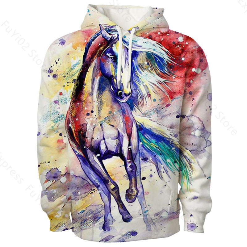 Animal 3d Wolf Pattern Hoodie Men And Women Sports Casual Wear Angelwarriorfitness.com