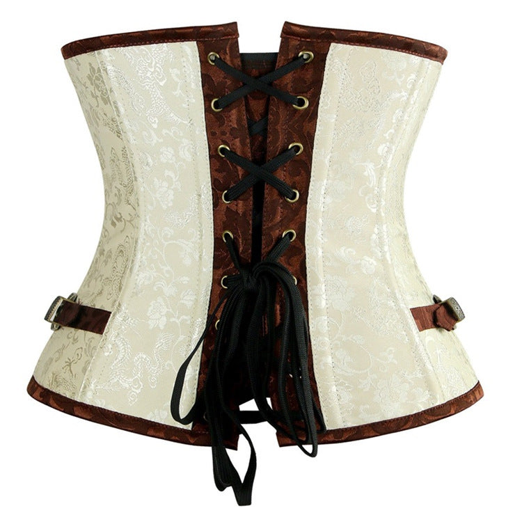 Gothic Short Waist Seal Belly Corset Angelwarriorfitness.com