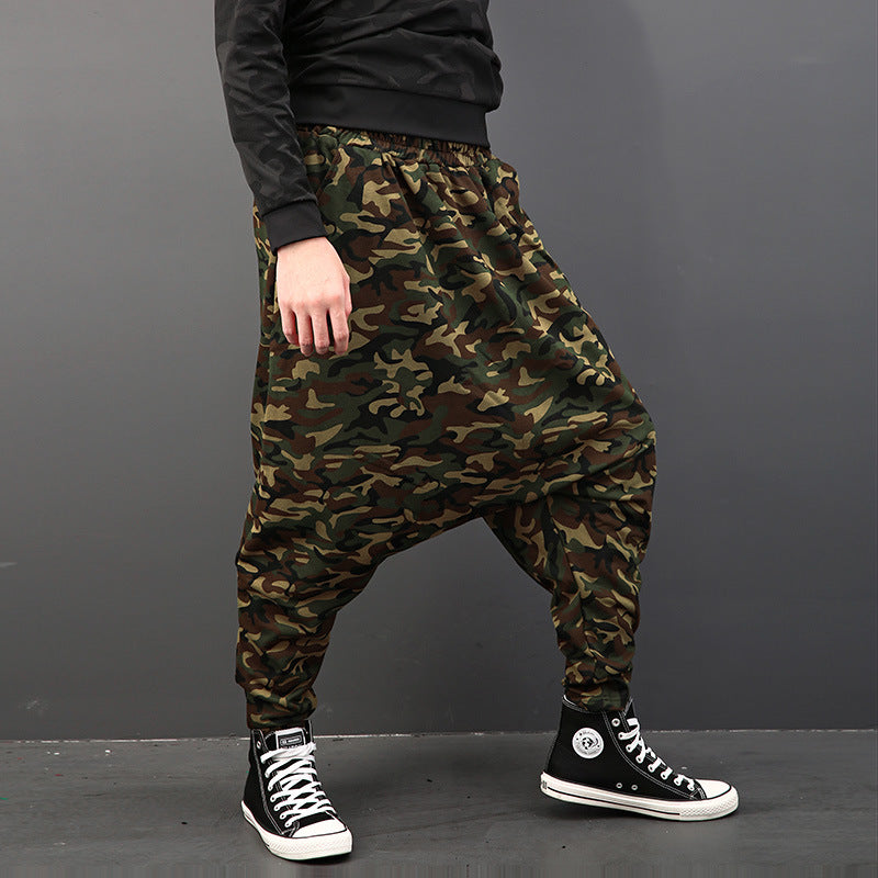 Harem pants printed camouflage crotch pants hip-hop pants Angelwarriorfitness.com