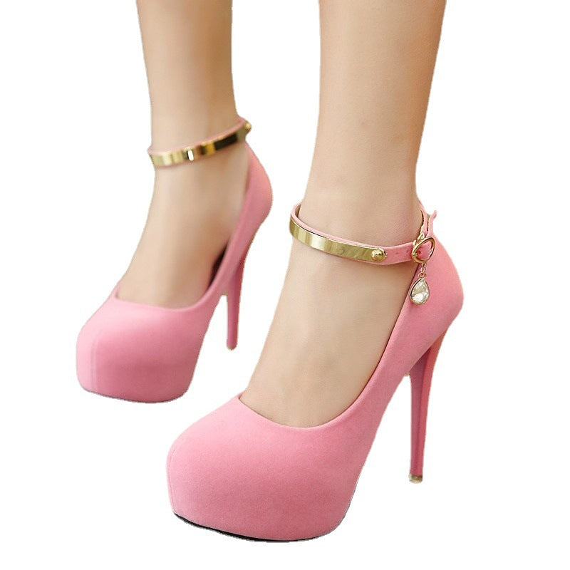 Pumps Shoes Woman Pumps Metal Ankle Strap Wedding Party Angelwarriorfitness.com