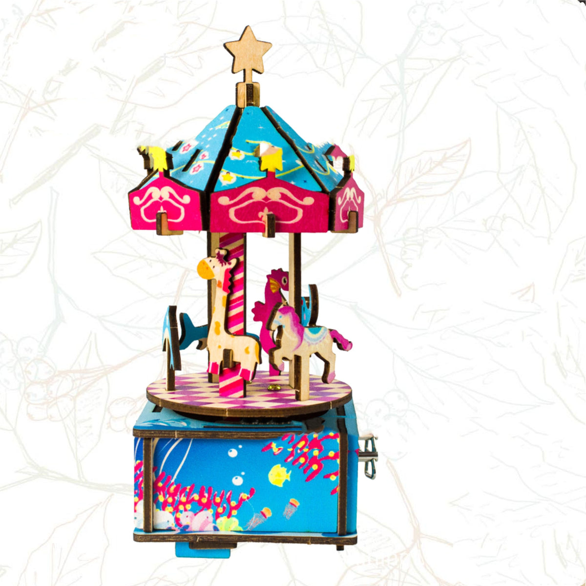 Desktop Adult Children Girl Gift Music Box Carousel Angelwarriorfitness.com