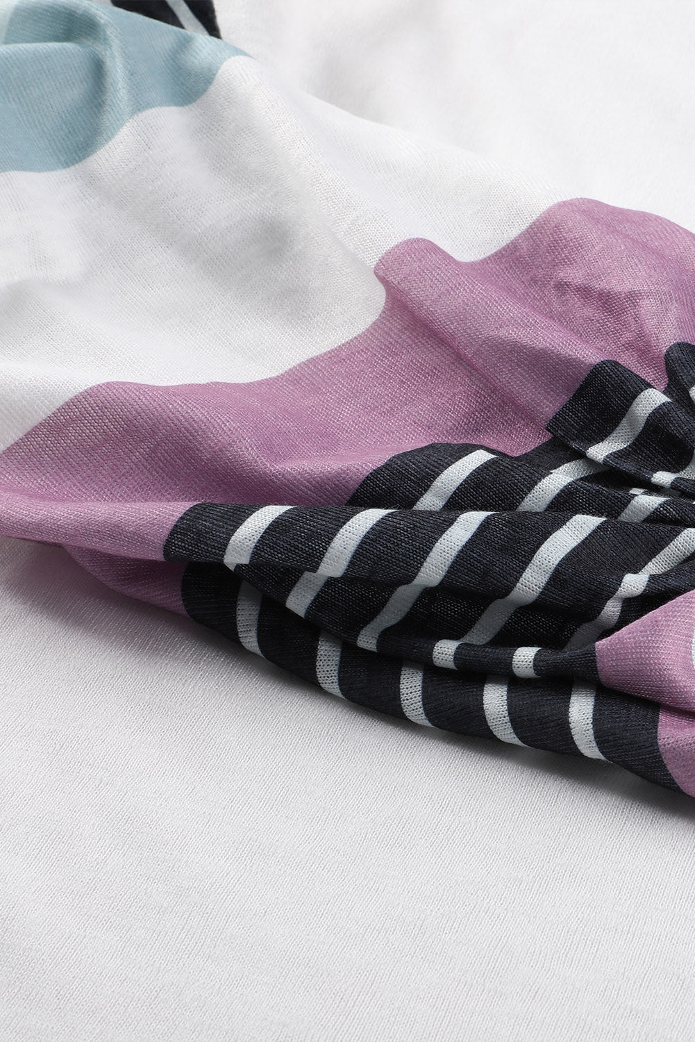 Striped Colorblock Long Sleeve Knit Top Angelwarriorfitness.com