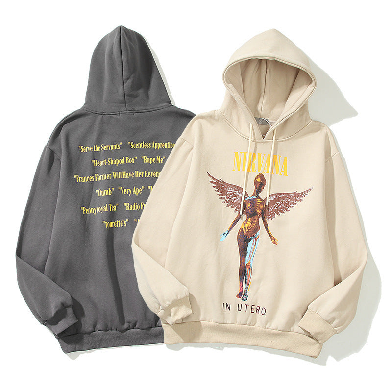 Dark Angel Distressed Hoodie Sweater Rock Hip Hop Angelwarriorfitness.com