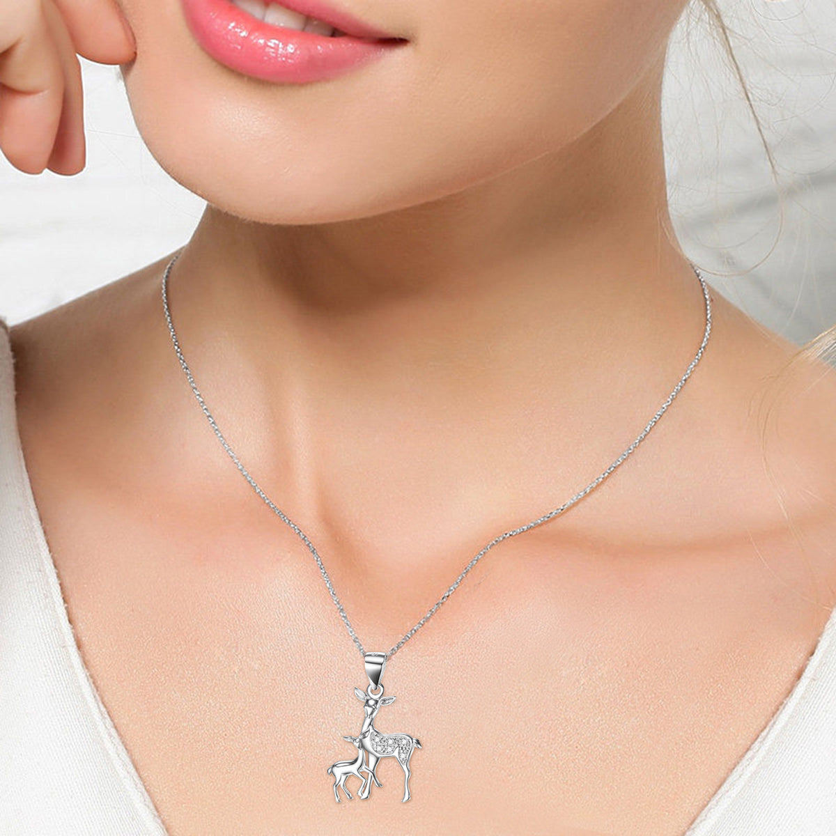 Fawn Pendant 925 Silver Necklace Angelwarriorfitness.com