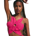 Ladies Summer Flowers Hollowed-out Halter Tops Angelwarriorfitness.com