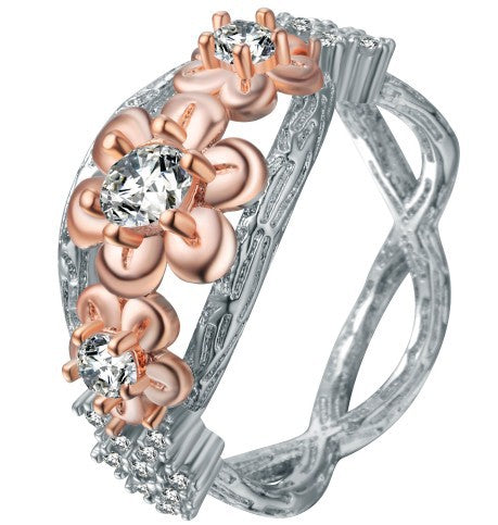 Rose Gold Rose Gold Ring Jewelry Ring Female Engagement Ring Angelwarriorfitness.com