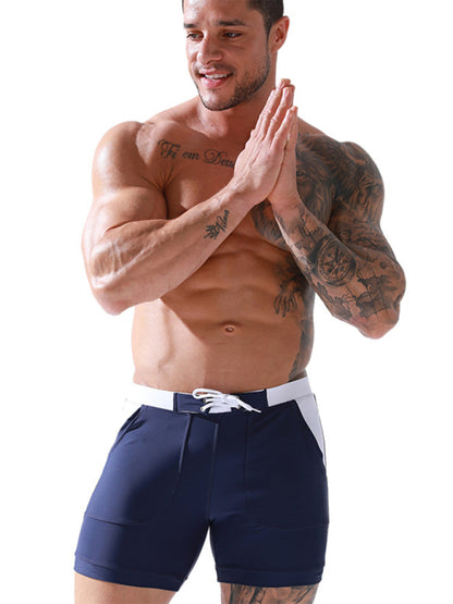 Men's Pocket Lined Tethered Swim Shorts Angelwarriorfitness.com