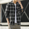 Men Plaid Shirt Fashion Loose Large Size Angelwarriorfitness.com
