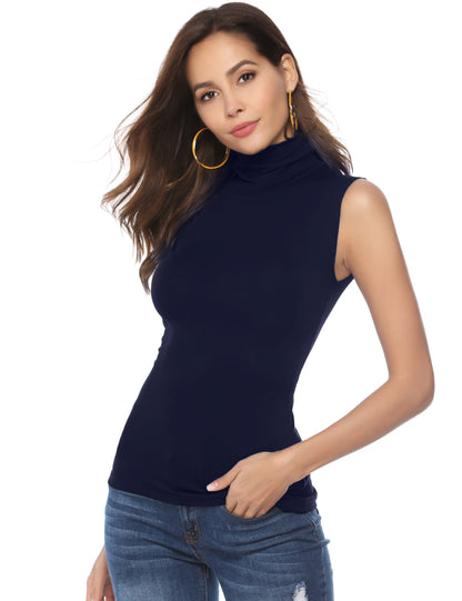 Fashion All-Match Casual Ladies High Neck Top Angelwarriorfitness.com