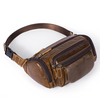 Men's waist bag with leather on the top Angelwarriorfitness.com
