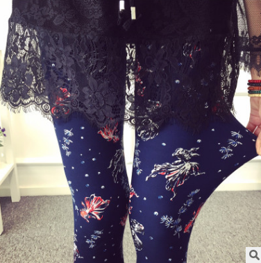 Printed Leggings polka dots Angelwarriorfitness.com