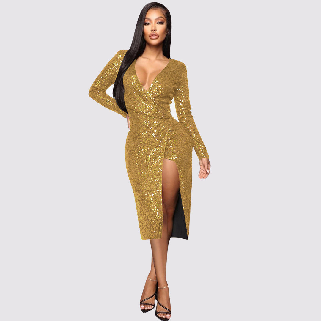 Sequin Dress Fashion Nightclub Sequin Dress Angelwarriorfitness.com