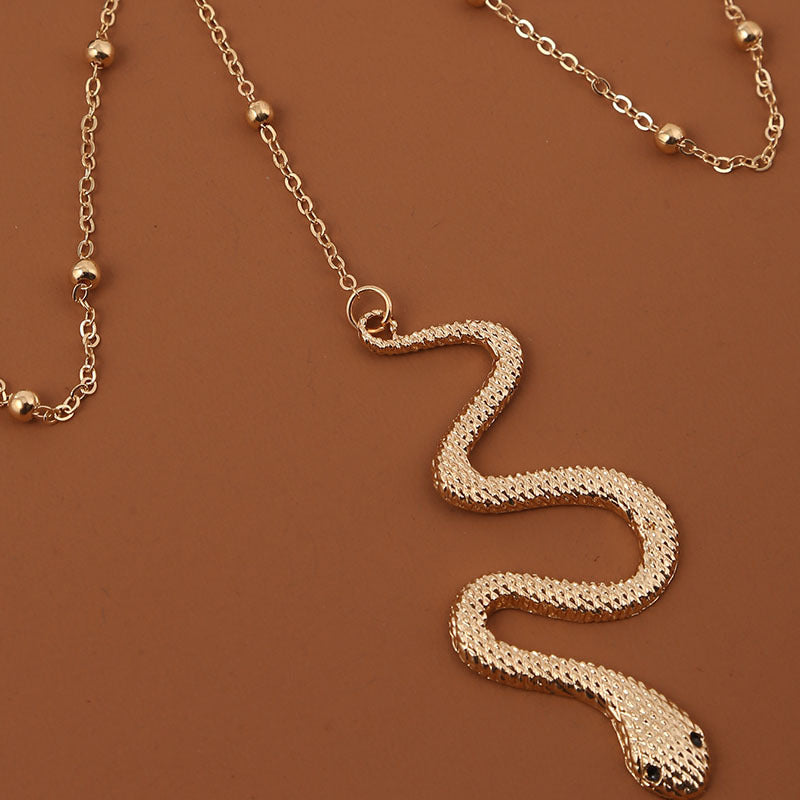 Bohemian Boho Gold Color Metal Beaded Chain Thigh Chain For Women Big Snake Pendants Leg Chain Body Jewelry Beach Style Gift Angelwarriorfitness.com