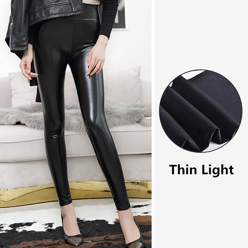 High Waist Leather Leggings Angelwarriorfitness.com