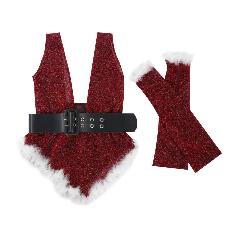 Christmas Outfit Passionate Seduction One-piece Sexy Lingerie Angelwarriorfitness.com