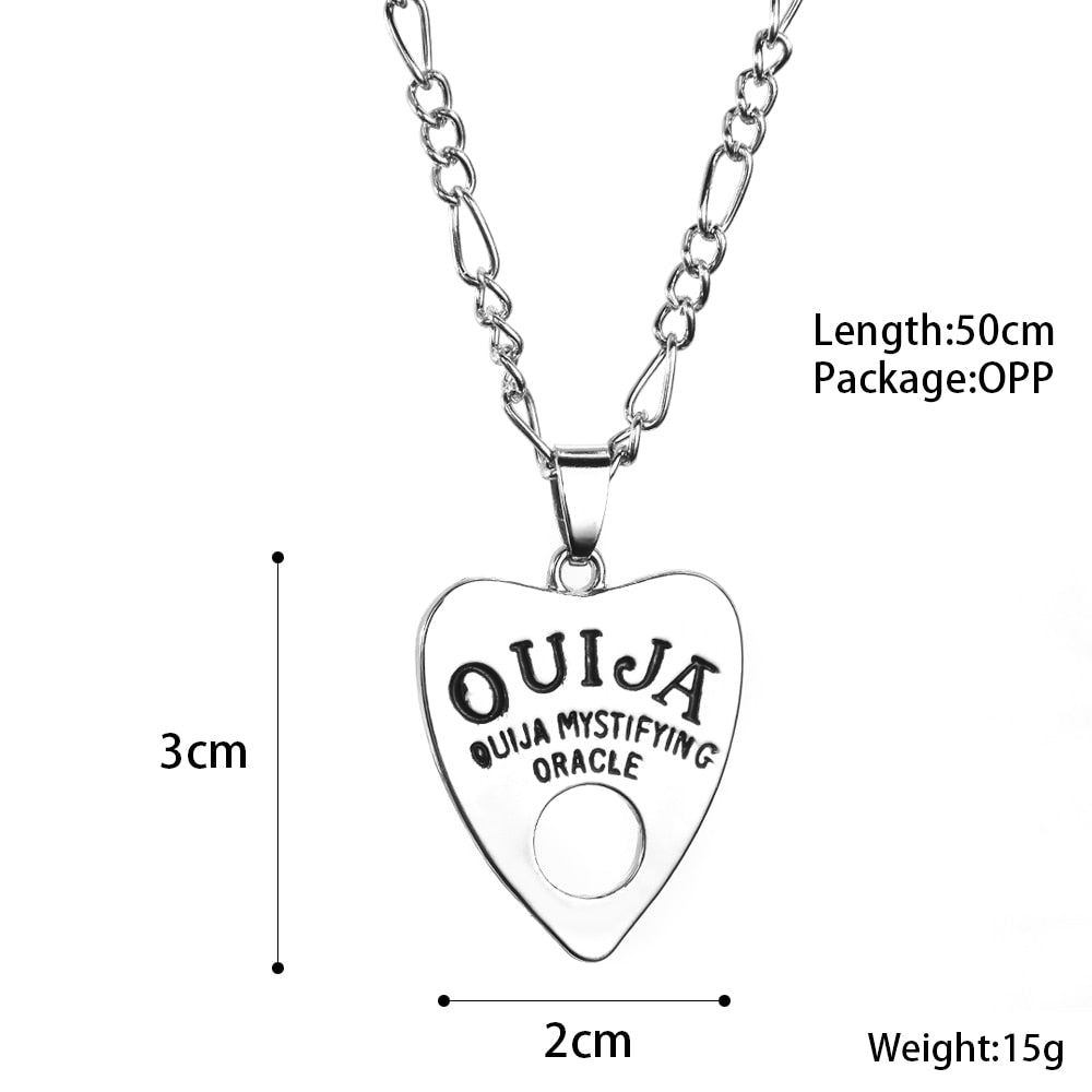 Gothic Ouija Shape Board Pendant Chain Necklace Angelwarriorfitness.com