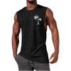 Coconut Tree Embroidery Vest Summer Beach Tank Tops Workout Muscle Men Sports Fitness T-shirt Angelwarriorfitness.com