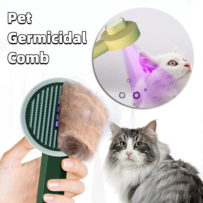 Pet Germicidal Sterilizing Comb Usb Rechargeable Cat Dog Automatic Hair Removal Brush Floating Beauty Comb Grooming Tool Angelwarriorfitness.com