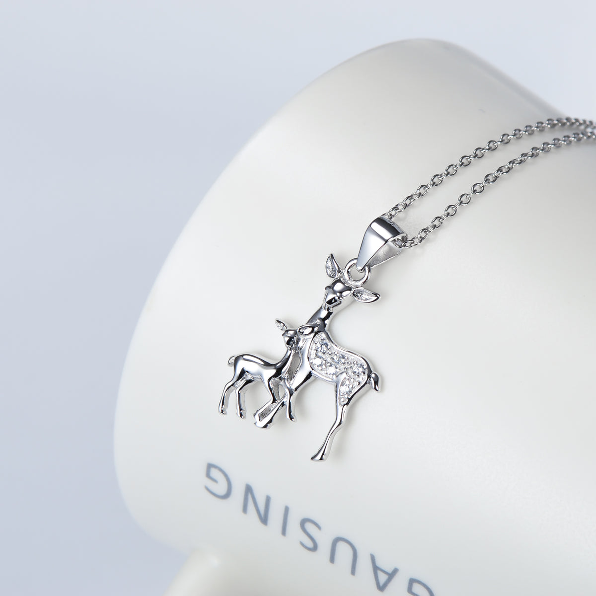 Fawn Pendant 925 Silver Necklace Angelwarriorfitness.com