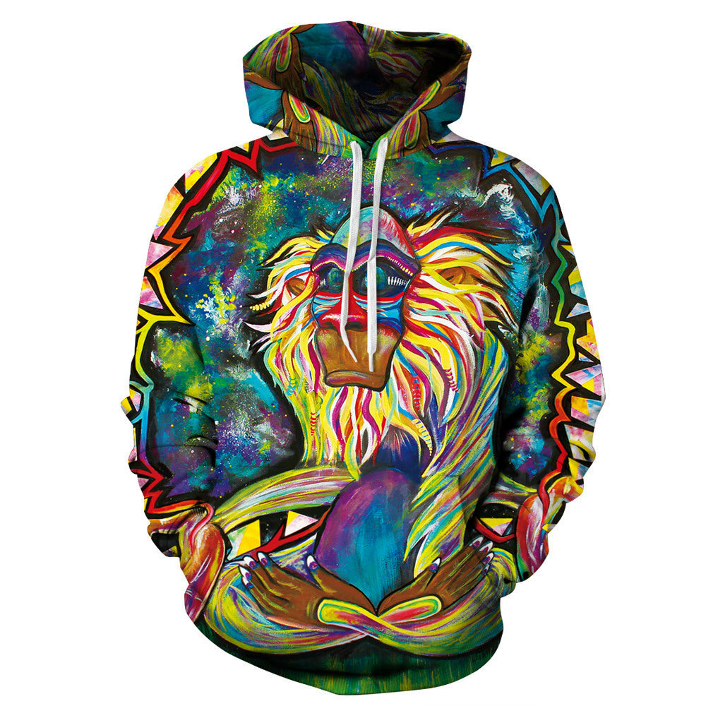 Fashion Men&Women Hoodie Monkey 3d Print Sweatshirts Hip Hop Streetwear Coats Couples Tracksuits Pocket Plus Size Brand Hoodie Angelwarriorfitness.com