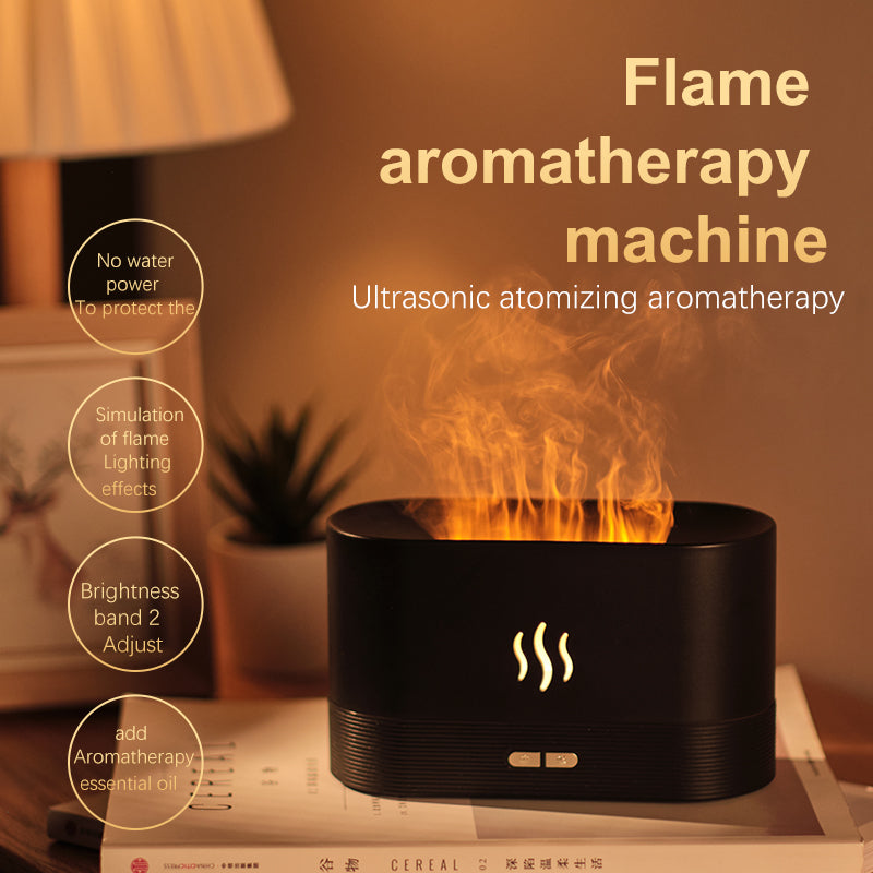 Drop Shipping Factory Direct Sale Fire Flame Humidifier Aroma Diffuser Air Essential Oil Ultrasonic Humidifier Angelwarriorfitness.com