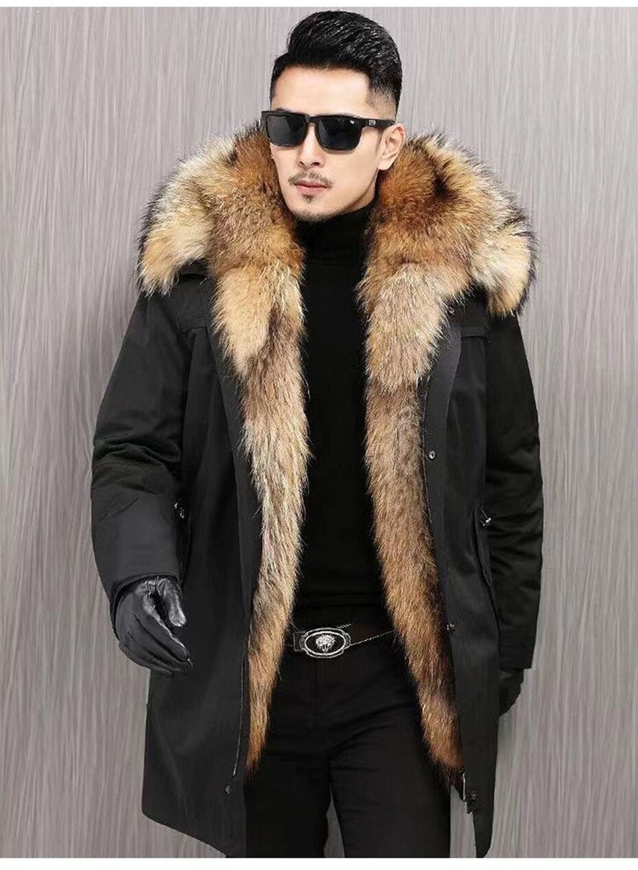 New Style Fur Coat Mid-Length Imitation Fur Raccoon Angelwarriorfitness.com
